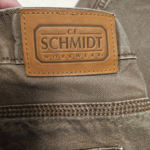 CE Schmidt Workwear Canvas Carpenter Pants Utility Tough 44" W x 31" L  Brown - Picture 7 of 13